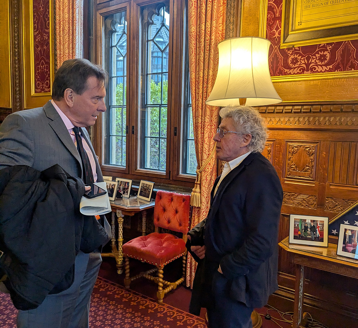 huw_roger_3 Huw Shakeshaft meets Sir Roger Daltrey at Parliament